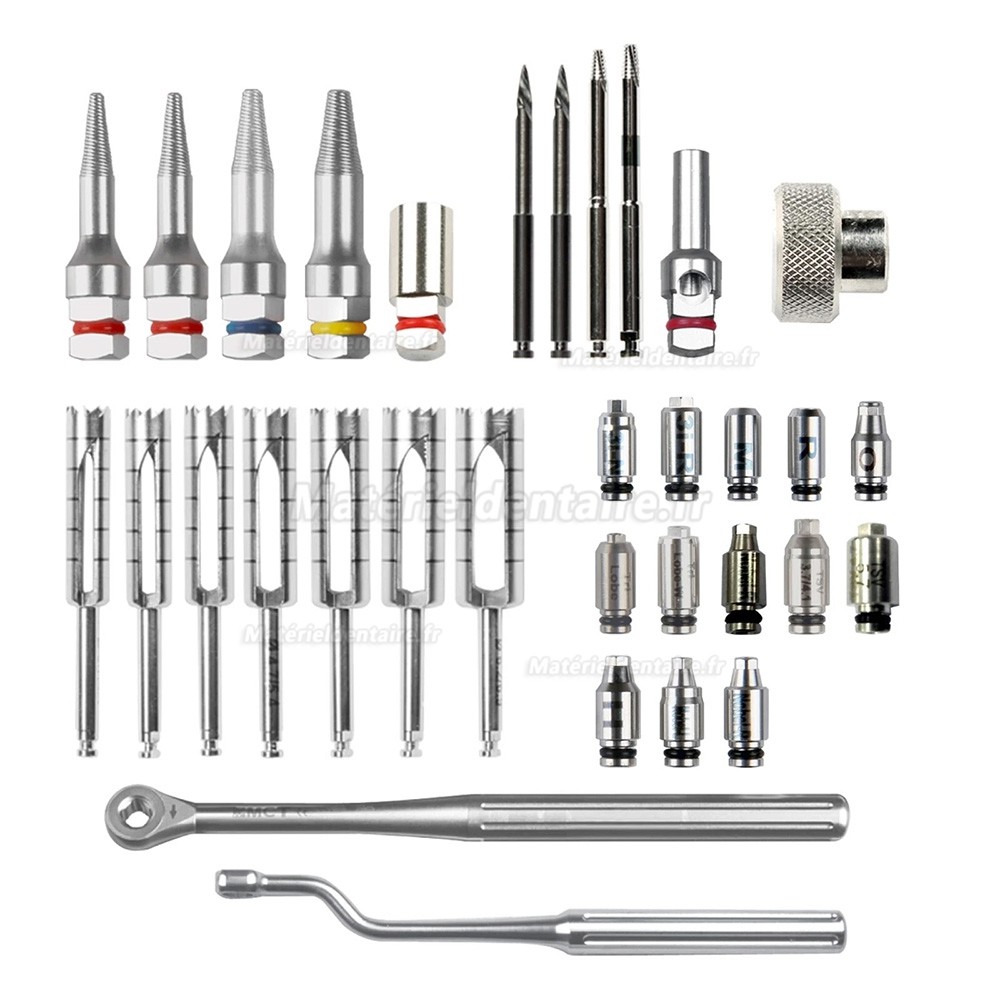Kit complet d'extraction implants et vis implantaires MCT FSRK-02 - Extracteur de guide de forage Kit complet d'extraction implants et vis implantaires MCT FSRK-02 - Extracteur de guide de forage